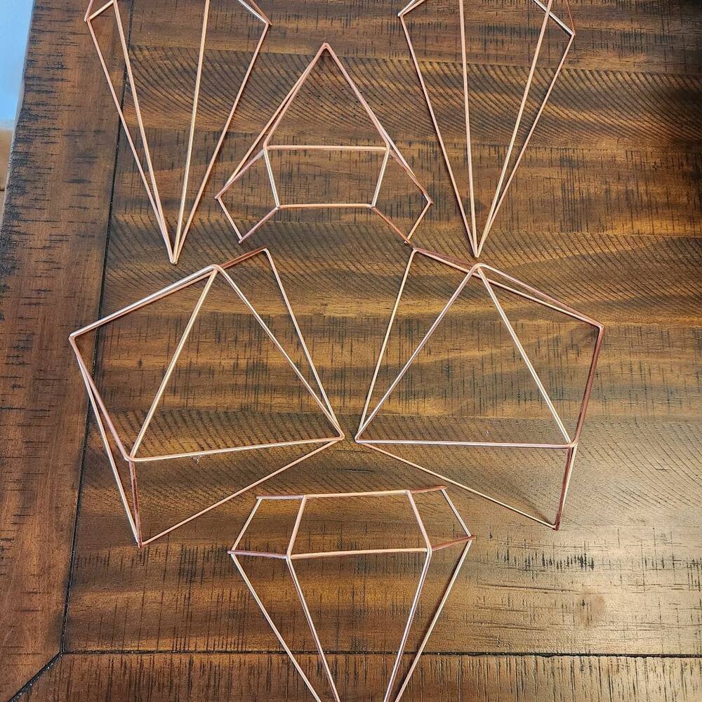Rose‎ gold metal wall art